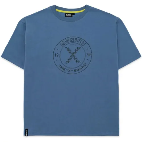 Vintage Casual T-shirt , Herren, Größe: 2XL - Munich - Modalova