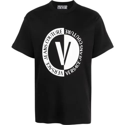 Schwarzes T-Shirt und Polo Set - Versace Jeans Couture - Modalova