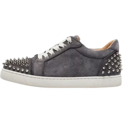 Pre-owned Suede sneakers , female, Sizes: 4 UK - Christian Louboutin Pre-owned - Modalova