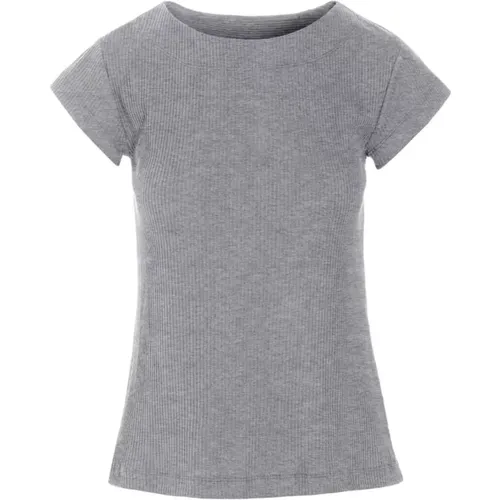 Globe Rib T-Shirt Metal Melange , Damen, Größe: XL - Bitte Kai Rand - Modalova