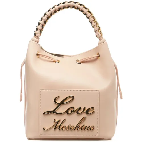 Logo Ketten Umhängetasche , Damen, Größe: ONE Size - Love Moschino - Modalova