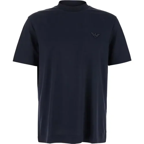 Aquila Floccata T-Shirt for Men , male, Sizes: M - Emporio Armani - Modalova