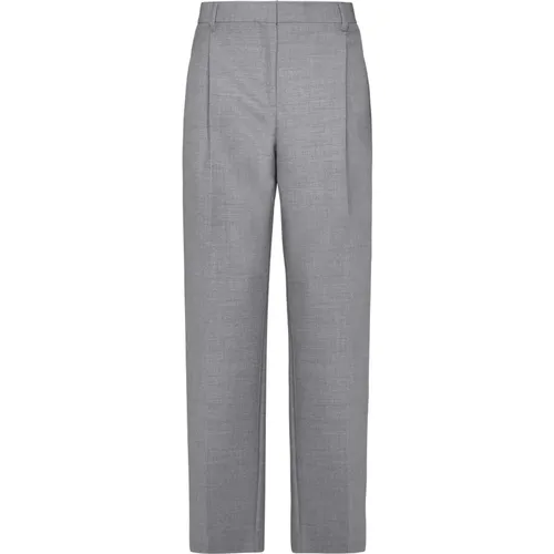 Wide-leg Wool Trousers , female, Sizes: S - Burberry - Modalova