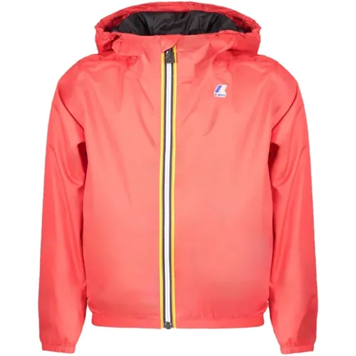 Rote Sportliche Kapuzenjacke mit Kontrastdetails - K-way - Modalova