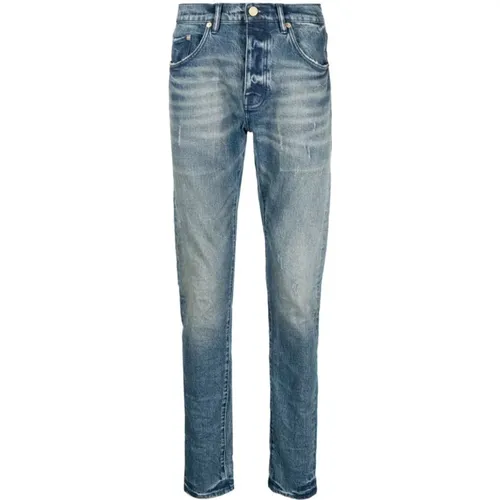 MID Indigo Western Jeans , male, Sizes: W36, W33, W31, W32, W34 - Purple Brand - Modalova