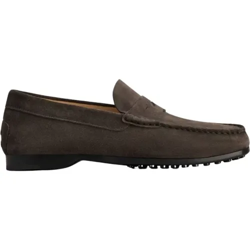 Suede Moccasin Shoes , male, Sizes: 10 UK, 8 UK, 6 1/2 UK, 7 1/2 UK, 8 1/2 UK, 10 1/2 UK, 9 1/2 UK, 9 UK, 7 UK, 6 UK - TOD'S - Modalova