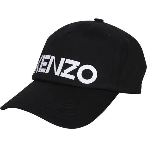 Cotton Cap with Logo Print , male, Sizes: ONE SIZE - Kenzo - Modalova