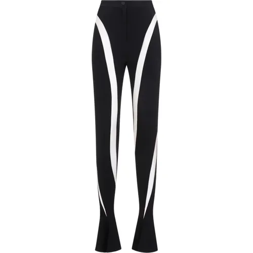 Black Nude Pants , female, Sizes: XS, 2XS - Mugler - Modalova