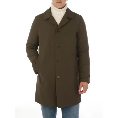 Matte Waxed Single-Breasted Coat , male, Sizes: XL, S, M, 2XL - Aspesi - Modalova