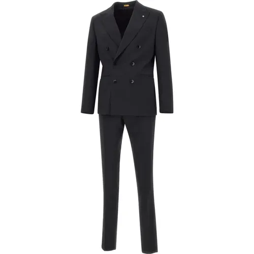 Wool Blend Two-Piece Suit , male, Sizes: L - Manuel Ritz - Modalova