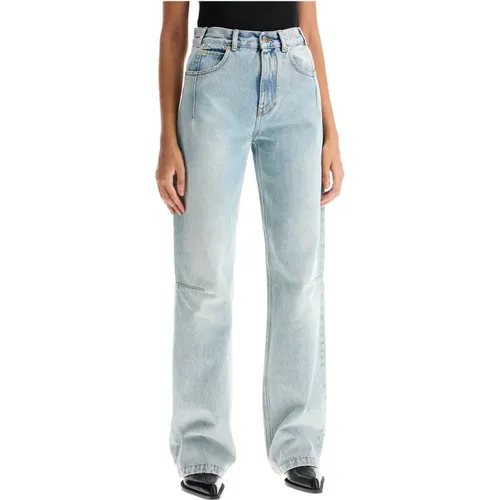 High-waisted straight leg jeans , female, Sizes: W25, W26, W28 - Darkpark - Modalova