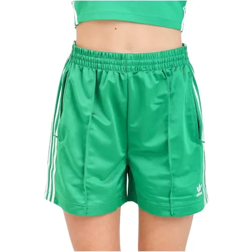 Firebird Grün Weiß Reißverschluss Shorts - adidas Originals - Modalova