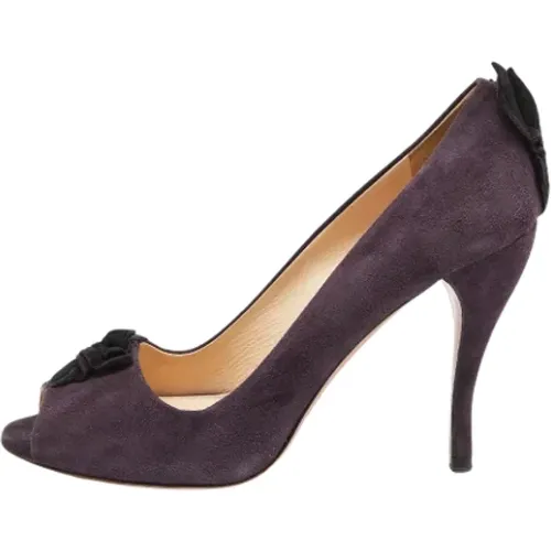 Pre-owned Suede heels , female, Sizes: 6 UK - Prada Vintage - Modalova