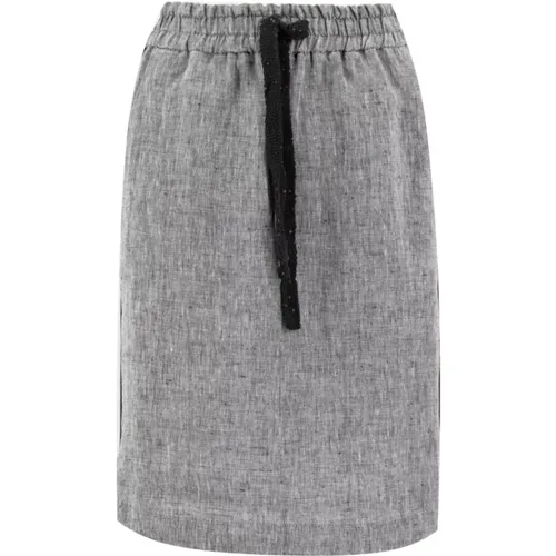 Women`s Clothing Skirts Grey Mel Dark Grey Ss23 , female, Sizes: L - Le Tricot Perugia - Modalova