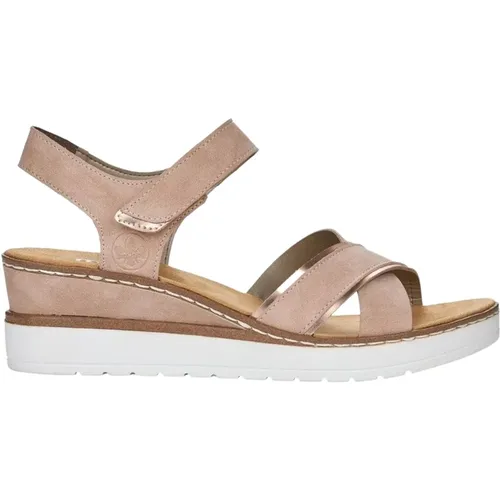 Elegant and Altrosa Wedge Sandals , female, Sizes: 7 UK, 6 UK - Rieker - Modalova