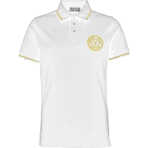 Weißes Poloshirt , Herren, Größe: 3XL - Versace Jeans Couture - Modalova