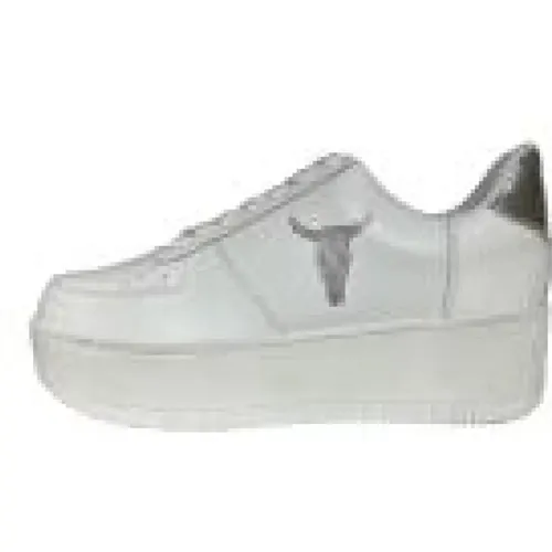 Silver Reptile Sneakers , female, Sizes: 3 UK, 8 UK, 4 UK - Windsor Smith - Modalova