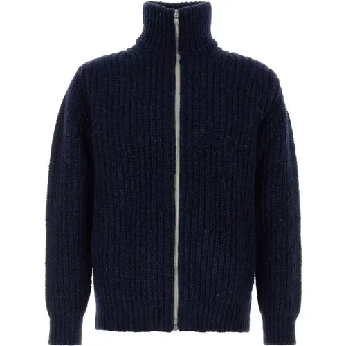 Marineblauer Woll-Cardigan , Herren, Größe: M - Howlin' - Modalova