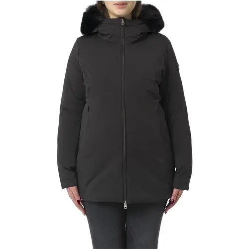 Schwarze Winterjacke mit Kapuze , Damen, Größe: M - Colmar - Modalova