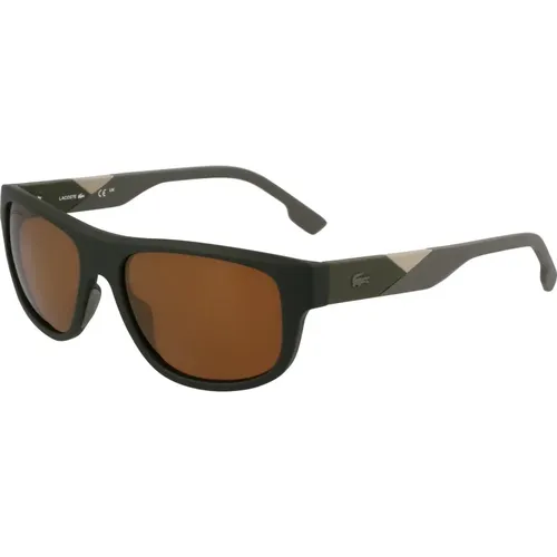 Stilvolle Sonnenbrille in grüner Farbe , Herren, Größe: 55 MM - Lacoste - Modalova