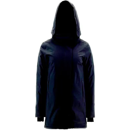 Schwarze Parka Jacke mit Membranfutter - Herno - Modalova