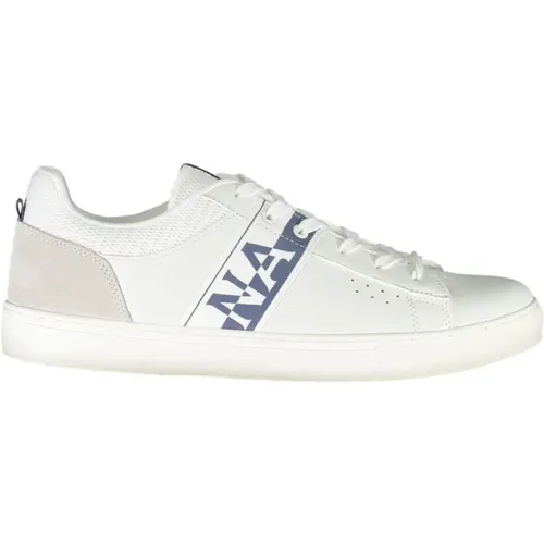 Weißer Polyester Sneaker mit Schnürsenkeln und Logo , Herren, Größe: 43 EU - Napapijri - Modalova