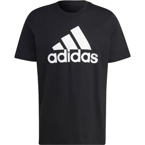 T-shirts and Polos with Big Logo , male, Sizes: L - Adidas - Modalova