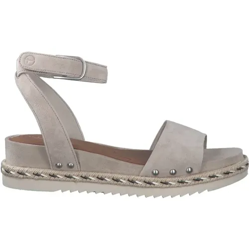 Leather Flat Sandals for Women , female, Sizes: 3 UK, 4 UK, 8 UK, 5 UK - tamaris - Modalova