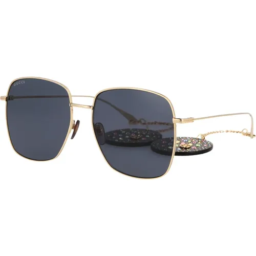 Stylische Sonnenbrille GG1031S,Quadratische Oversize-Sonnenbrille mit Exklusiven Anhängern - Gucci - Modalova