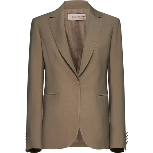 Elegant Blazer Jacket , female, Sizes: L, M, XS, S - Blanca Vita - Modalova