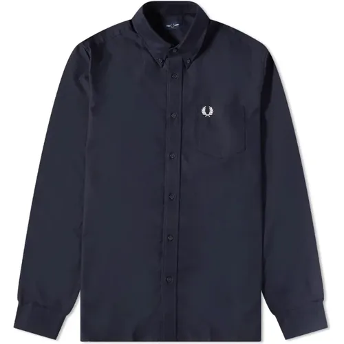 Authentisches Oxford-Hemd Light Navy-s - Fred Perry - Modalova