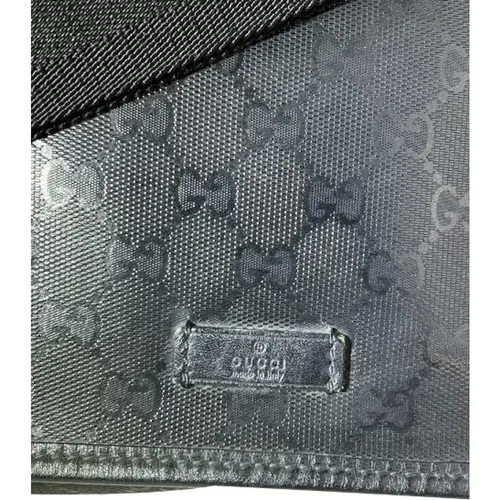 Authentische gebrauchte GG Supreme schwarze Leinwand Crossbody-Tasche - Gucci Vintage - Modalova