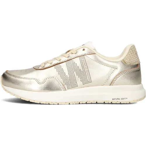 Nora Gold Sneakers Recycelte Materialien , Damen, Größe: 41 EU - Woden - Modalova