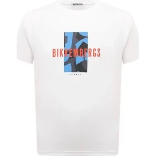 Herren Logo Print T-Shirt , Herren, Größe: S - Bikkembergs - Modalova