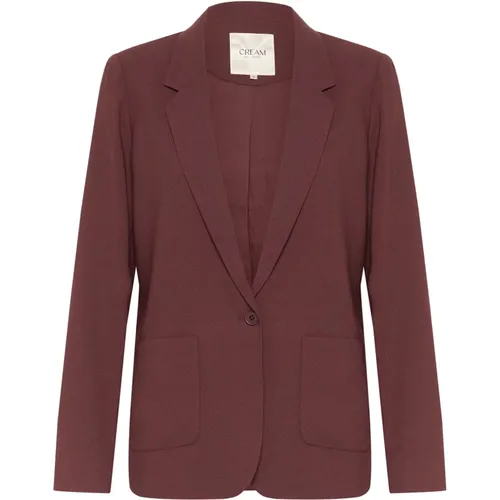 Crocamia Blazer Jacket Rum Raisin , female, Sizes: S - Cream - Modalova