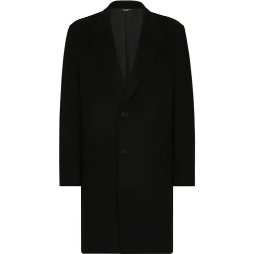 Single-Breasted Coat for Men , male, Sizes: S - Dolce & Gabbana - Modalova
