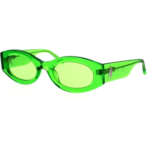 Oval Sunglasses with Silver Logo , female, Sizes: 54 MM - The Attico - Modalova