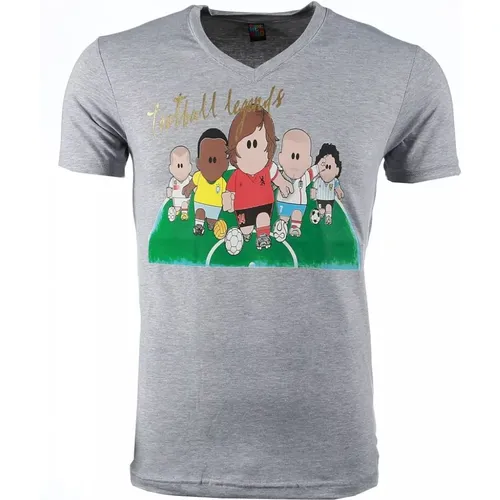 Football Legends Print - Herren T-Shirt - 54007G , Herren, Größe: XL - Local Fanatic - Modalova