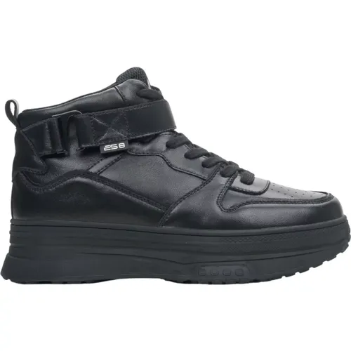 Schwarze High-Top Leder Sneakers - Estro - Modalova