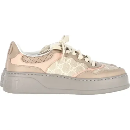 Pre-owned Leather sneakers , female, Sizes: 5 UK - Gucci Vintage - Modalova