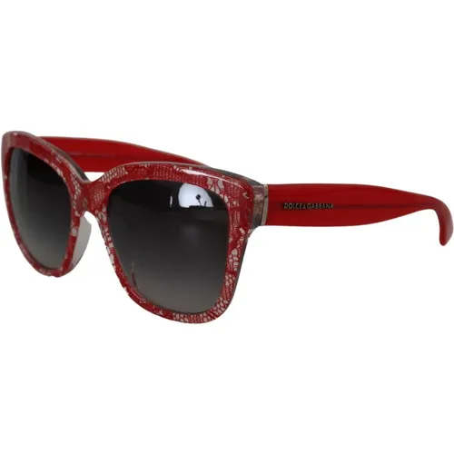 Rote Spitzen-Sonnenbrille - Dolce & Gabbana - Modalova