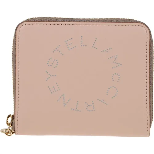 Blush Bicolor Zip Mini Wallet , female, Sizes: ONE SIZE - Stella Mccartney - Modalova