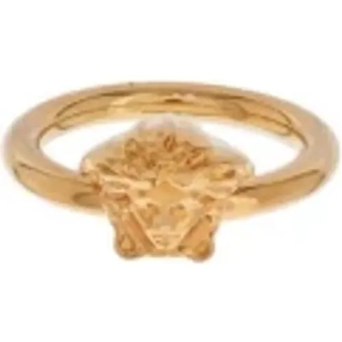 Golden Medusa Head Ring , female, Sizes: 50 MM, 54 MM, 56 MM, 58 MM - Versace - Modalova