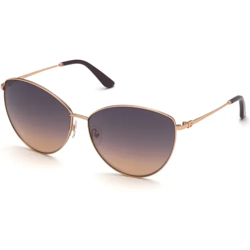 Goldene Gradienten Sonnenbrille GU7746-28Z,Stilvolle Sonnenbrille mit Verlaufsglas,Goldene Braune Spiegel Sonnenbrille - Guess - Modalova