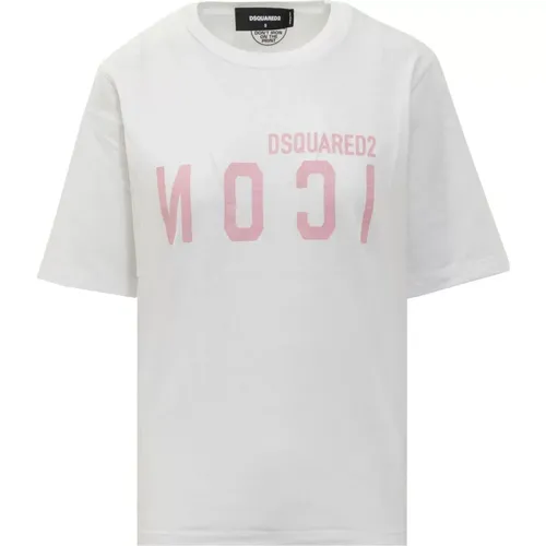 Kurzarm Logo T-Shirt , Damen, Größe: XS - Dsquared2 - Modalova