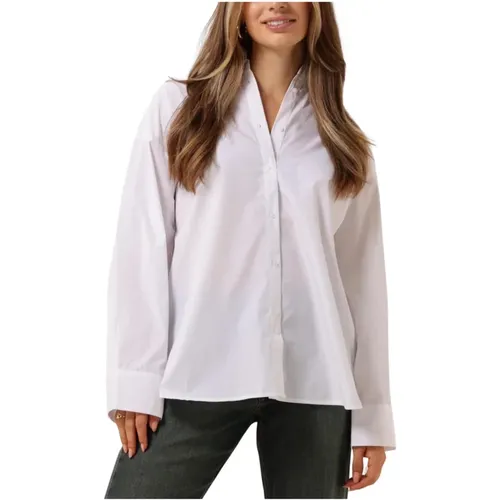 Skandinavisches Zenika Shirt Elegante Bluse , Damen, Größe: L/Xl - moss copenhagen - Modalova