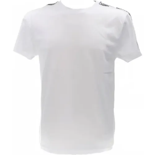 Weiße Baumwoll-T-Shirt , Herren, Größe: L - Love Moschino - Modalova