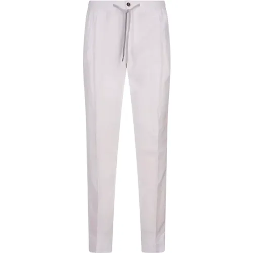 Linen Tapered Trousers , male, Sizes: 2XL, 4XL, L, XL, 3XL, M - PT Torino - Modalova