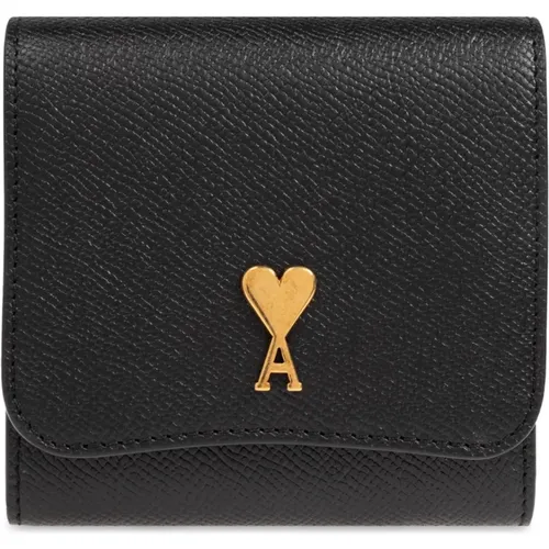 Leather wallet , unisex, Sizes: ONE SIZE - Ami Paris - Modalova