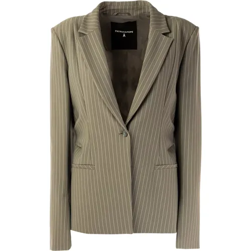 Damenblazer Tech Grey Streifen , Damen, Größe: S - PATRIZIA PEPE - Modalova